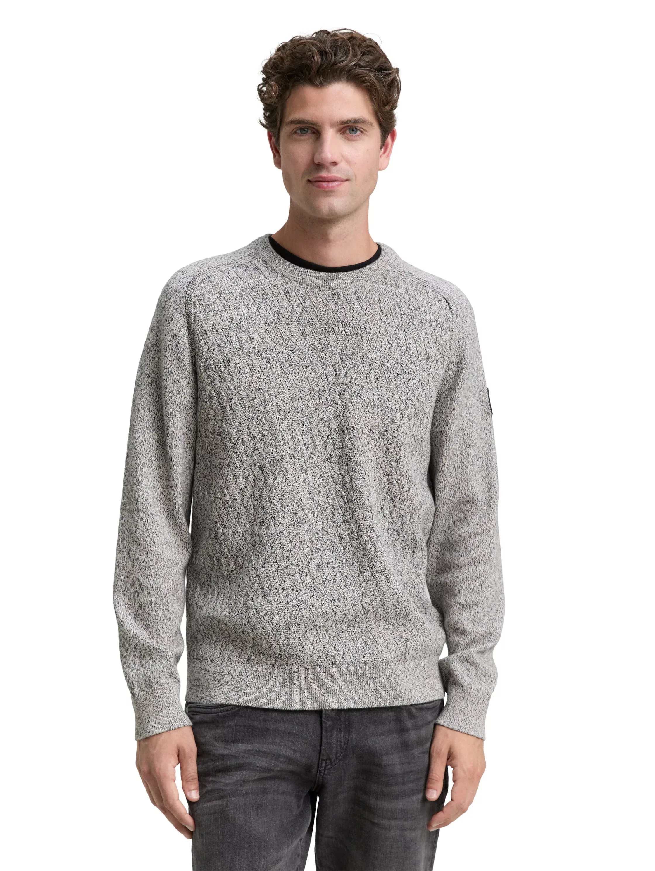 TOM TAILOR Strickpullover, mit Logo Stickerei am Arm günstig online kaufen