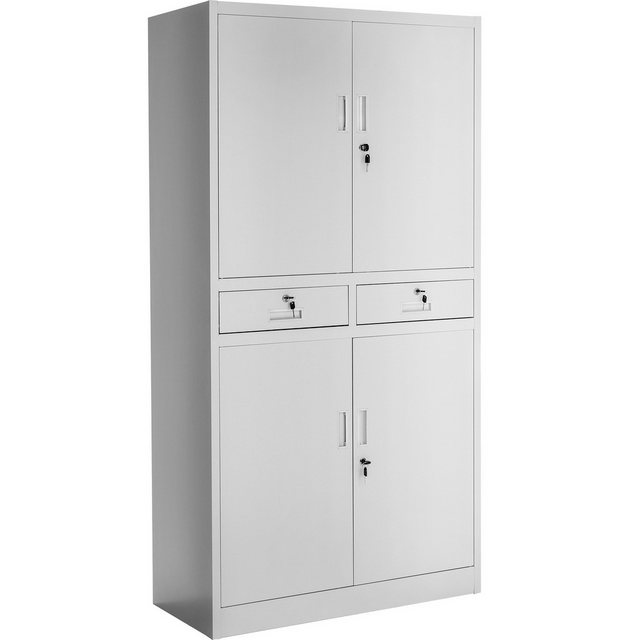 tectake Aktenschrank Aktenschrank (Komplettset, 1-St., inkl. 8 Schlüssel) a günstig online kaufen