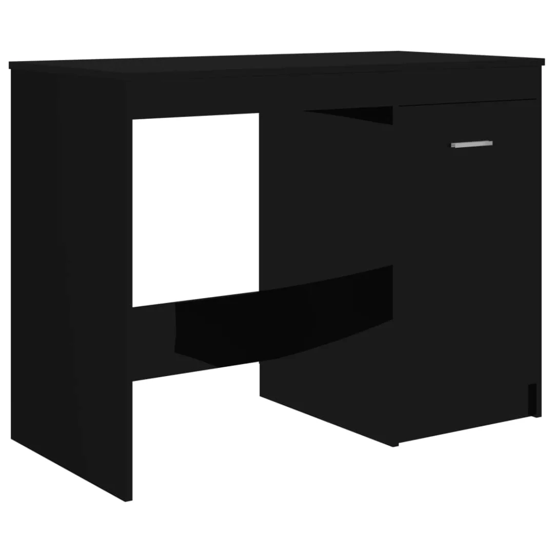 Schreibtisch Hochglanz-schwarz 100×50×76 Cm Spanplatte günstig online kaufen