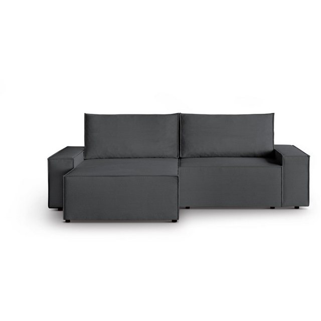 Beautysofa Ecksofa komfortable Zimmerecke San Remo mit gestreiftem Stoff, D günstig online kaufen