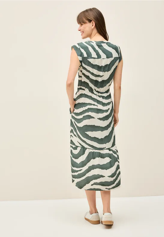 Gemustertes Volant-Kleid günstig online kaufen