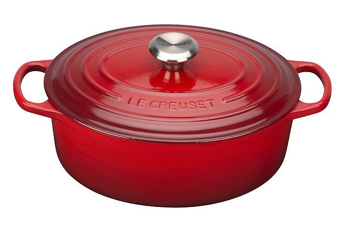 Le Creuset Bräter Signature Oval Gusseisen Kirschrot 40cm günstig online kaufen