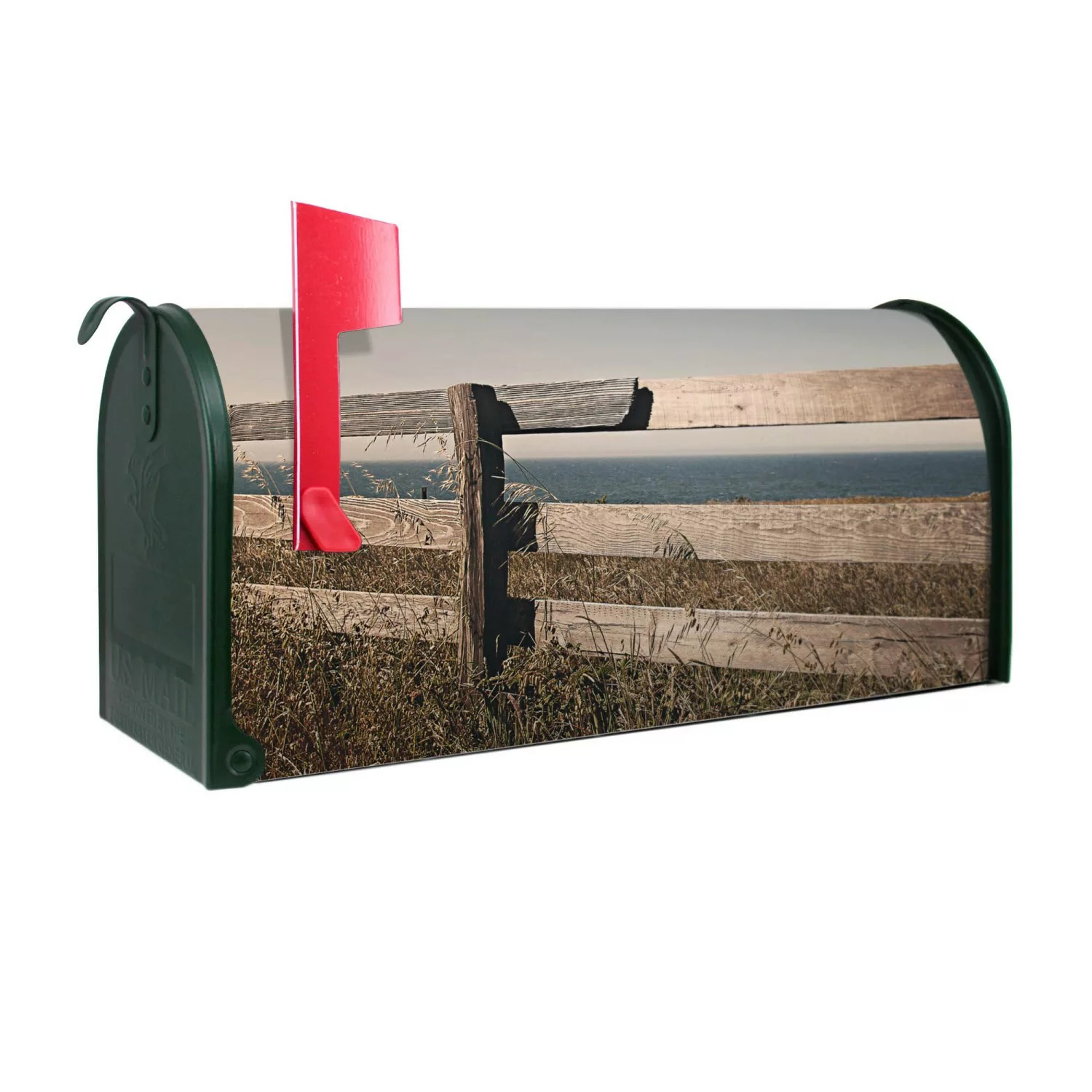 Banjado Amerikanischer Briefkasten Grün 48x22x16cm US Mailbox Letterbox Pos günstig online kaufen