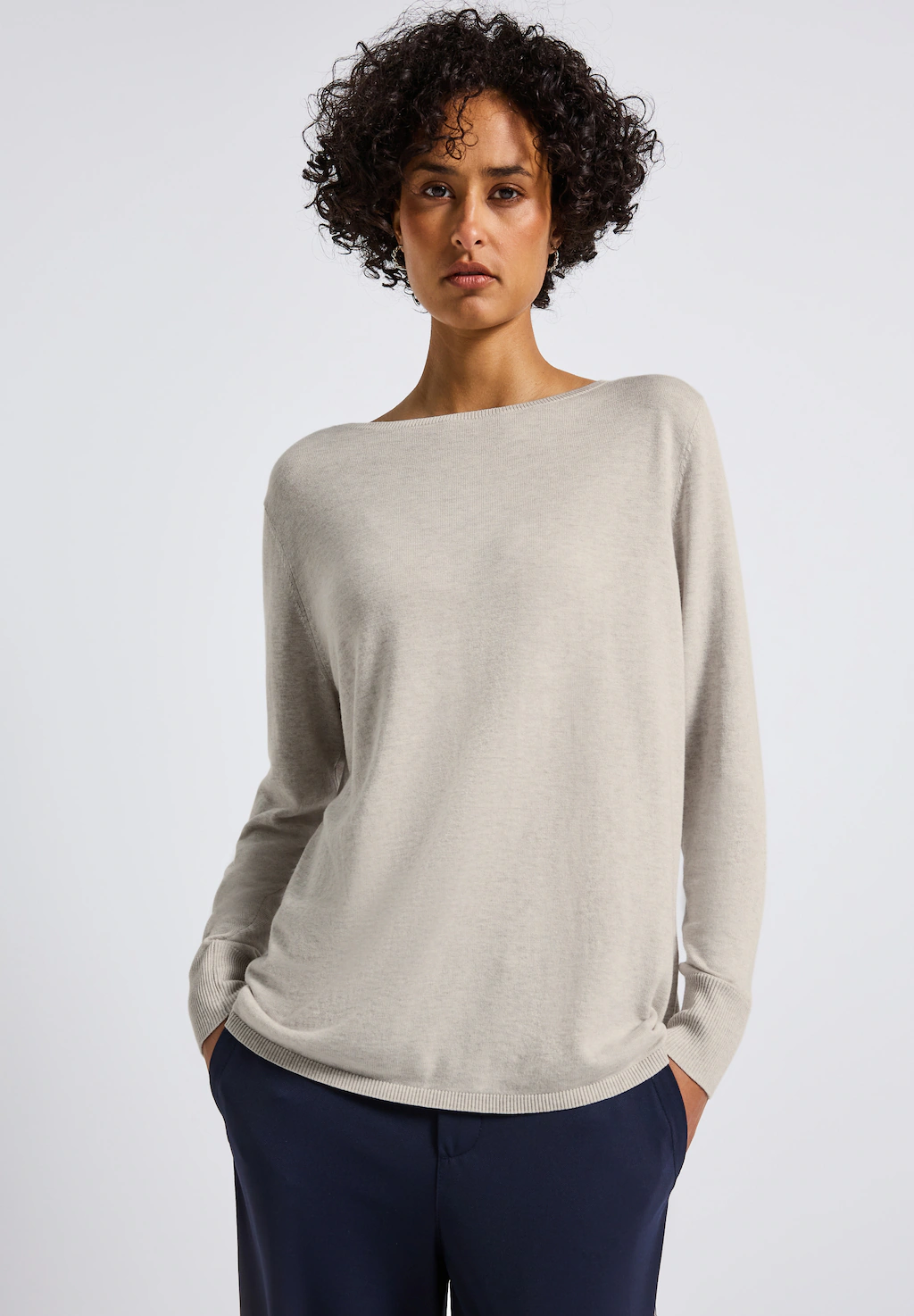 STREET ONE Strickpullover, mit U-Boot-Ausschnitt günstig online kaufen