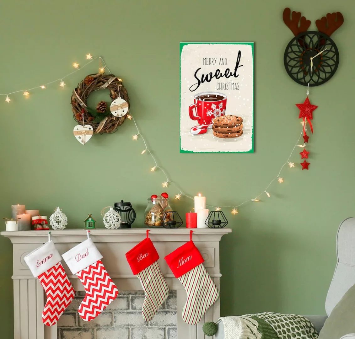 queence Metallbild "Sweet Christmas", (1 St.), Stahlschilder günstig online kaufen
