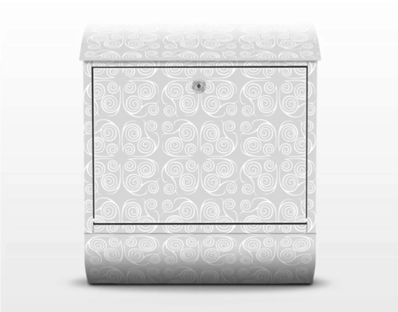 Briefkasten Modernes Ornament Grau günstig online kaufen