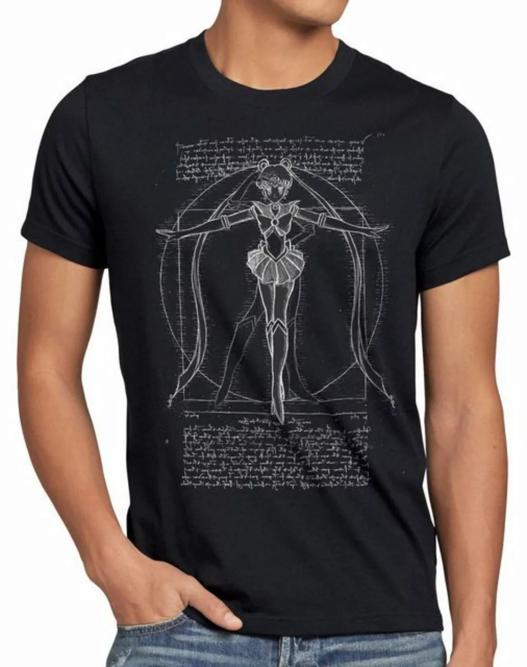style3 Print-Shirt Herren T-Shirt Vitruvianische Bunny sailor mondstein lun günstig online kaufen