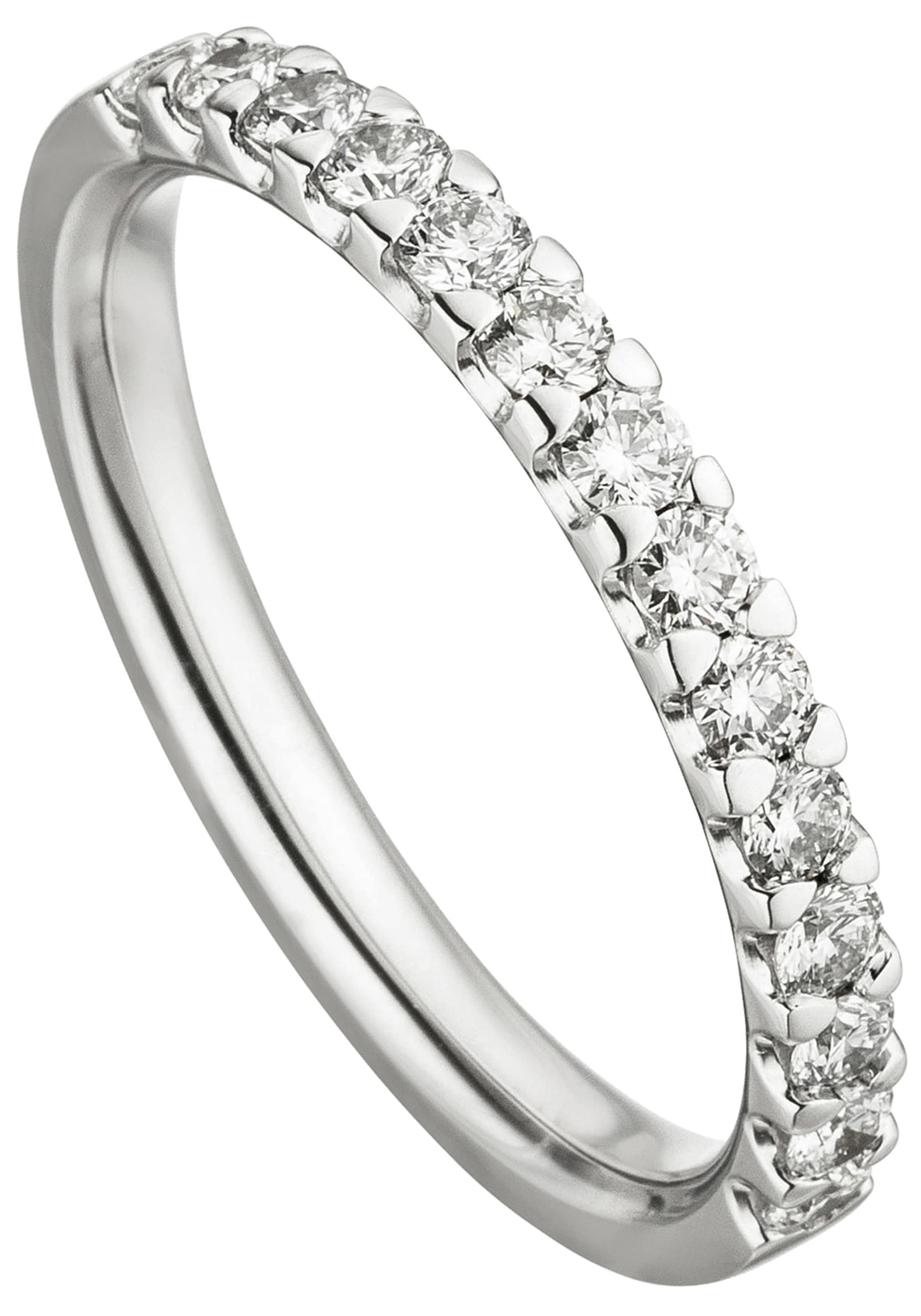 JOBO Fingerring "Ring mit 14 Diamanten", 585 Weißgold günstig online kaufen