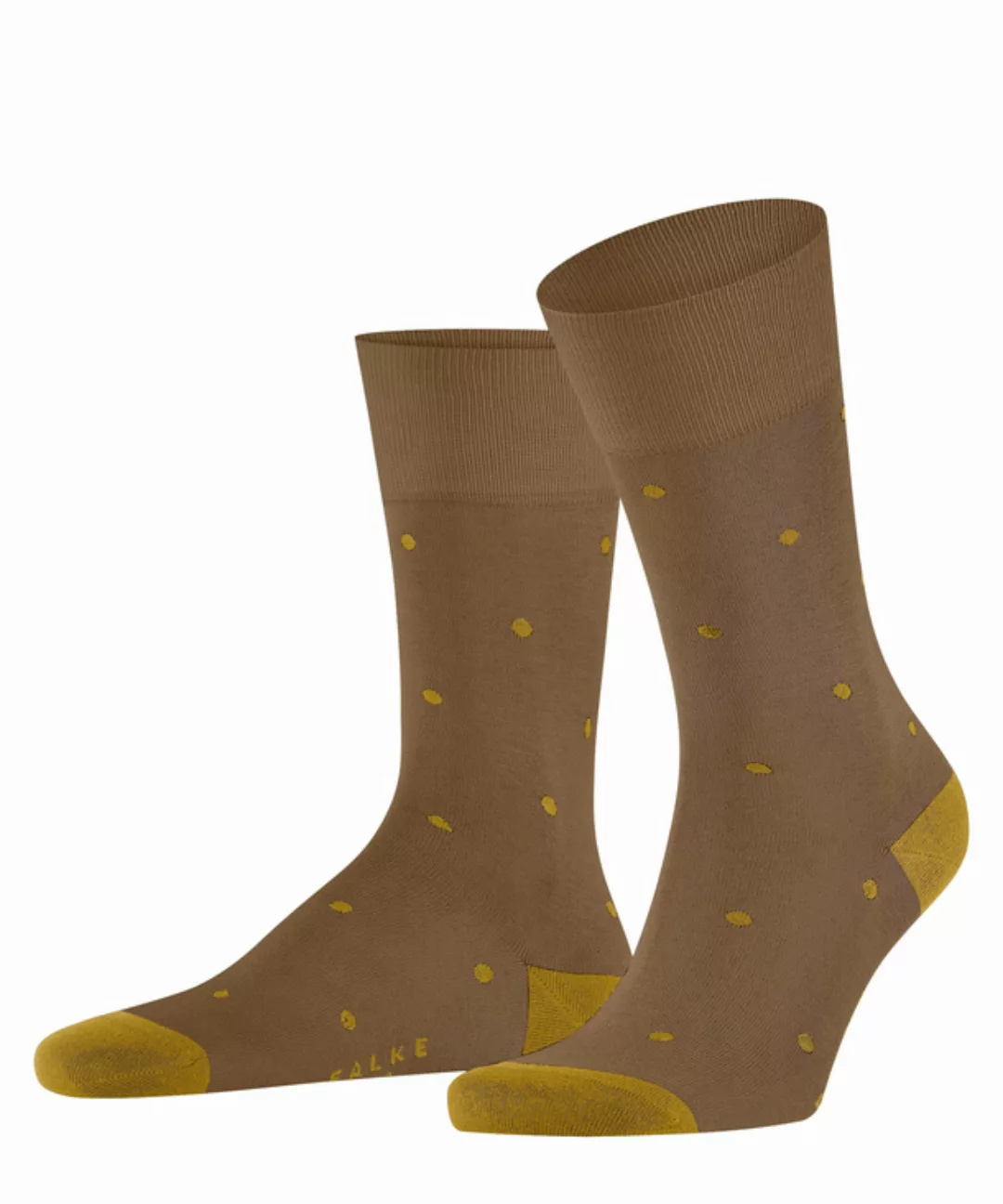 FALKE Dot Herren Socken, 47-50, Braun, Punkte, Baumwolle, 13269-507804 günstig online kaufen