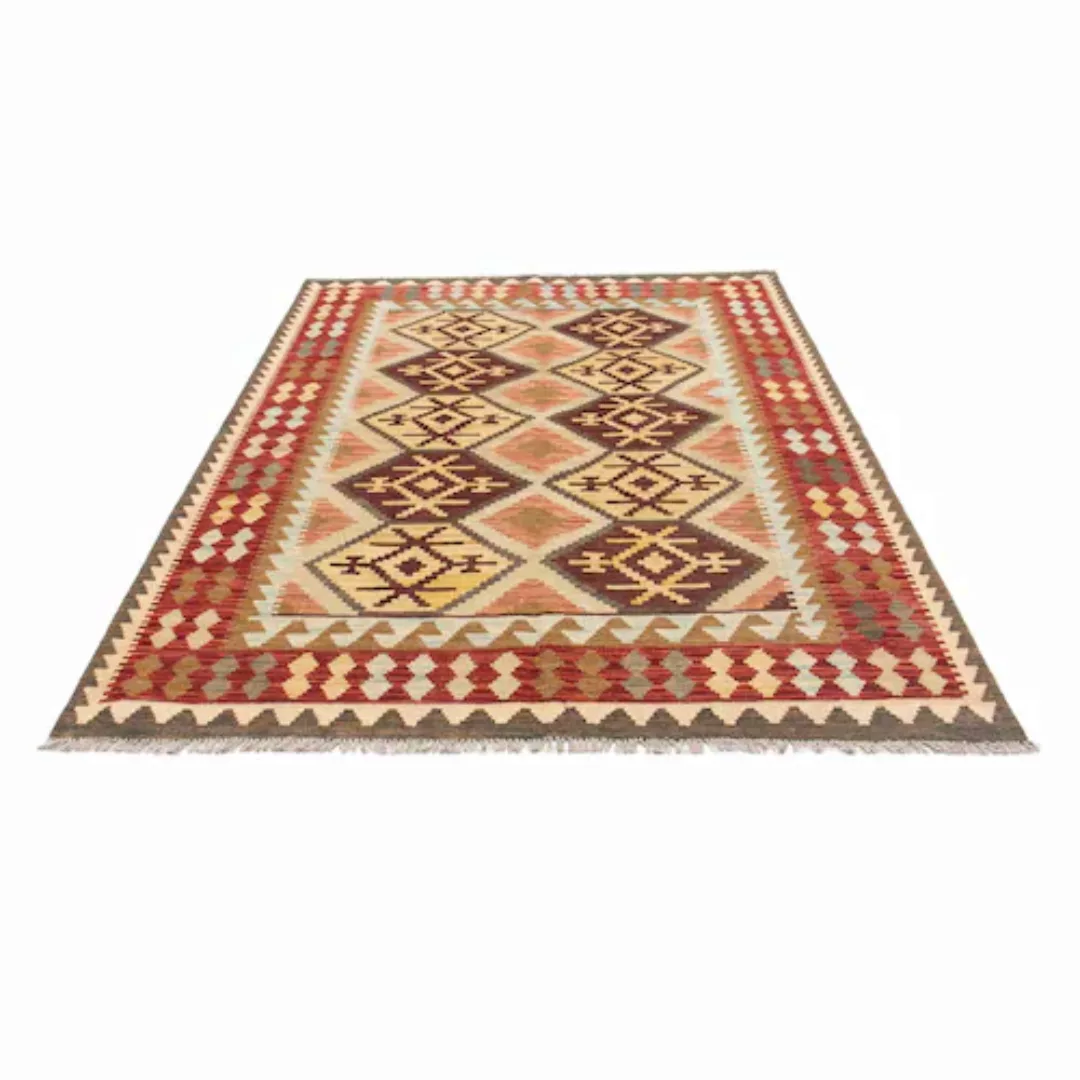 morgenland Wollteppich »Kelim Durchgemustert Beige 201 x 153 cm«, rechtecki günstig online kaufen