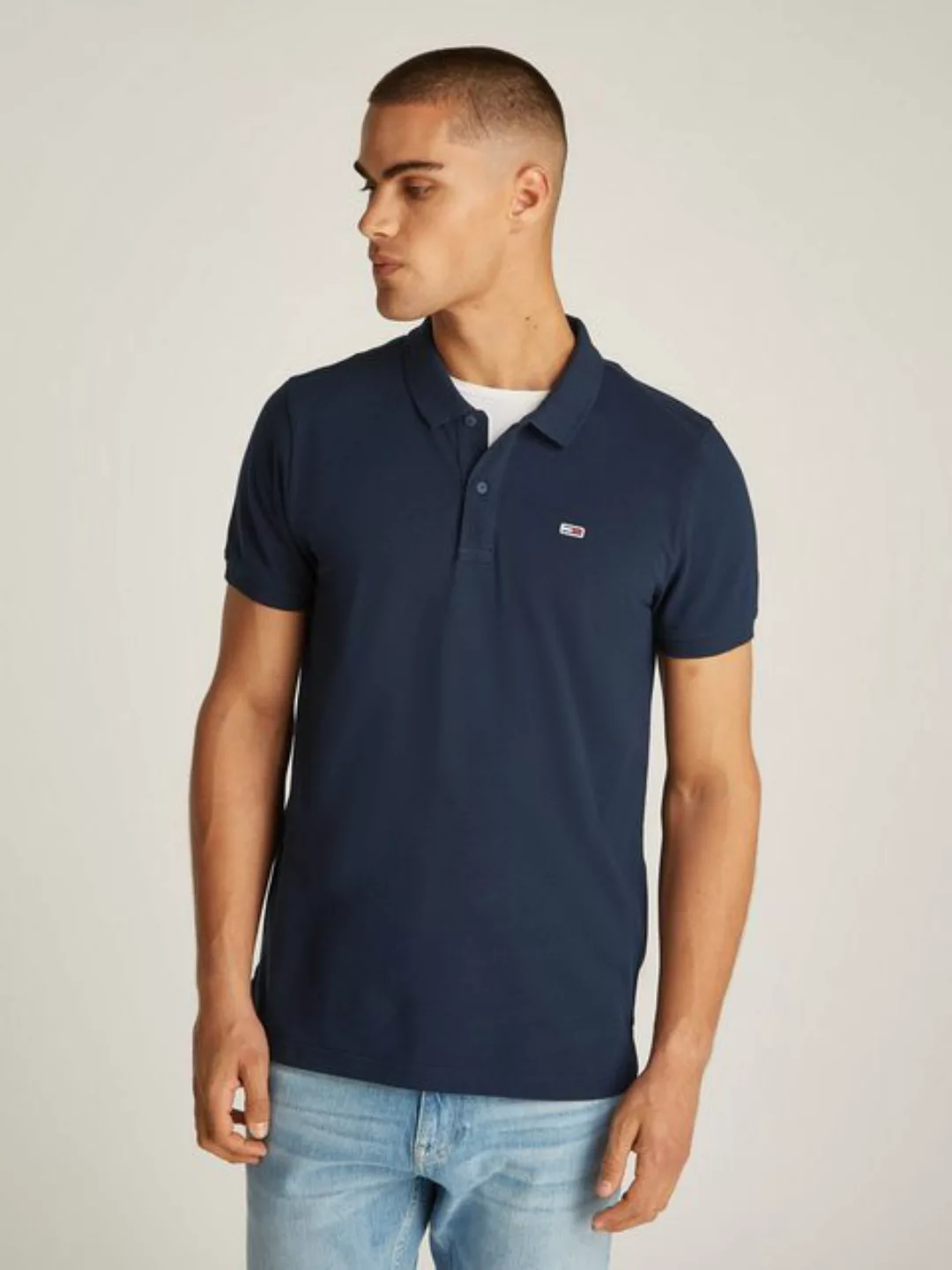 Tommy Jeans Plus Poloshirt TJM SLIM PLACKET POLO EXT Große Größen mit Logos günstig online kaufen