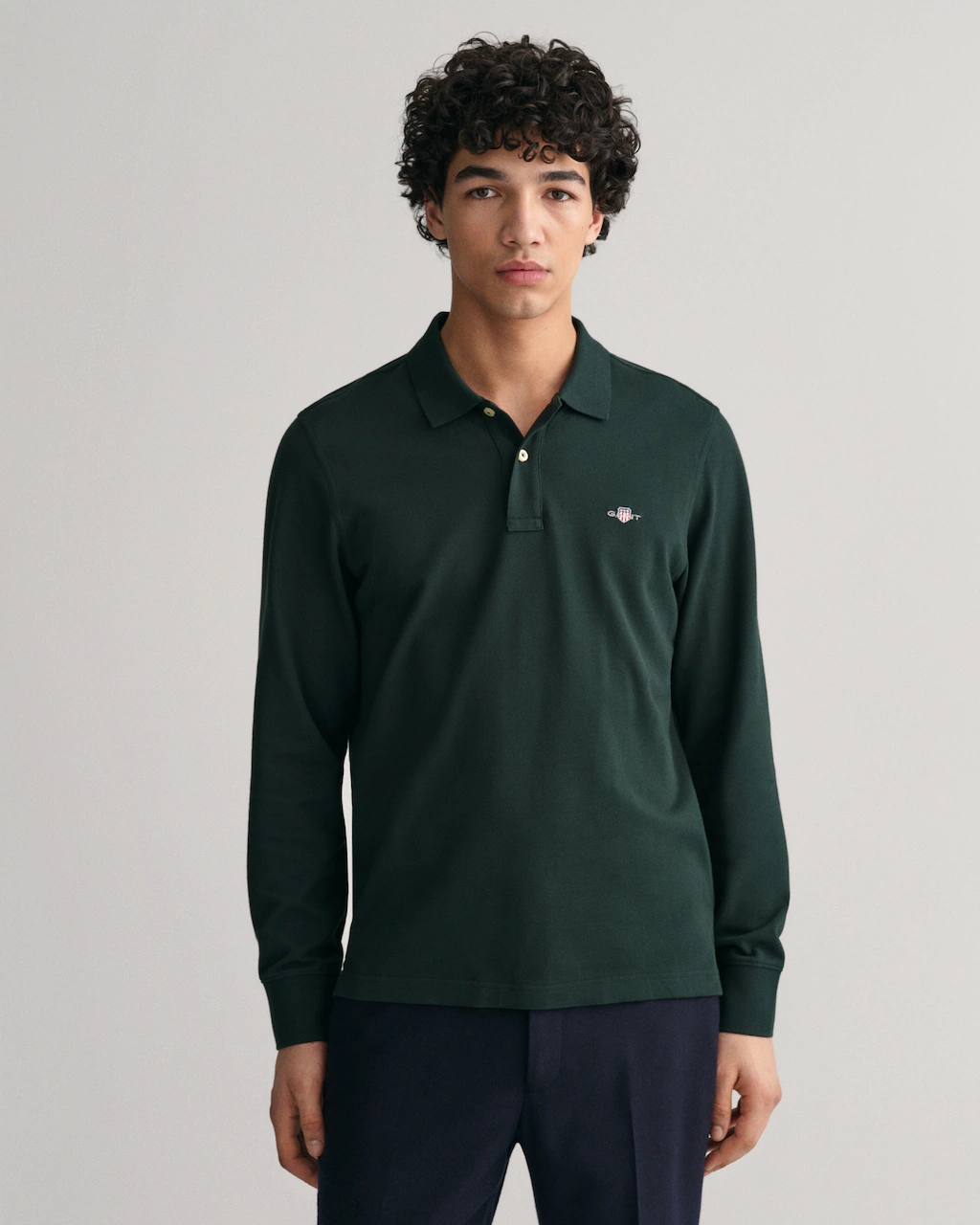 Gant Poloshirt "REG SHIELD LS PIQUE RUGGER", mit Logotickerei auf der Brust günstig online kaufen