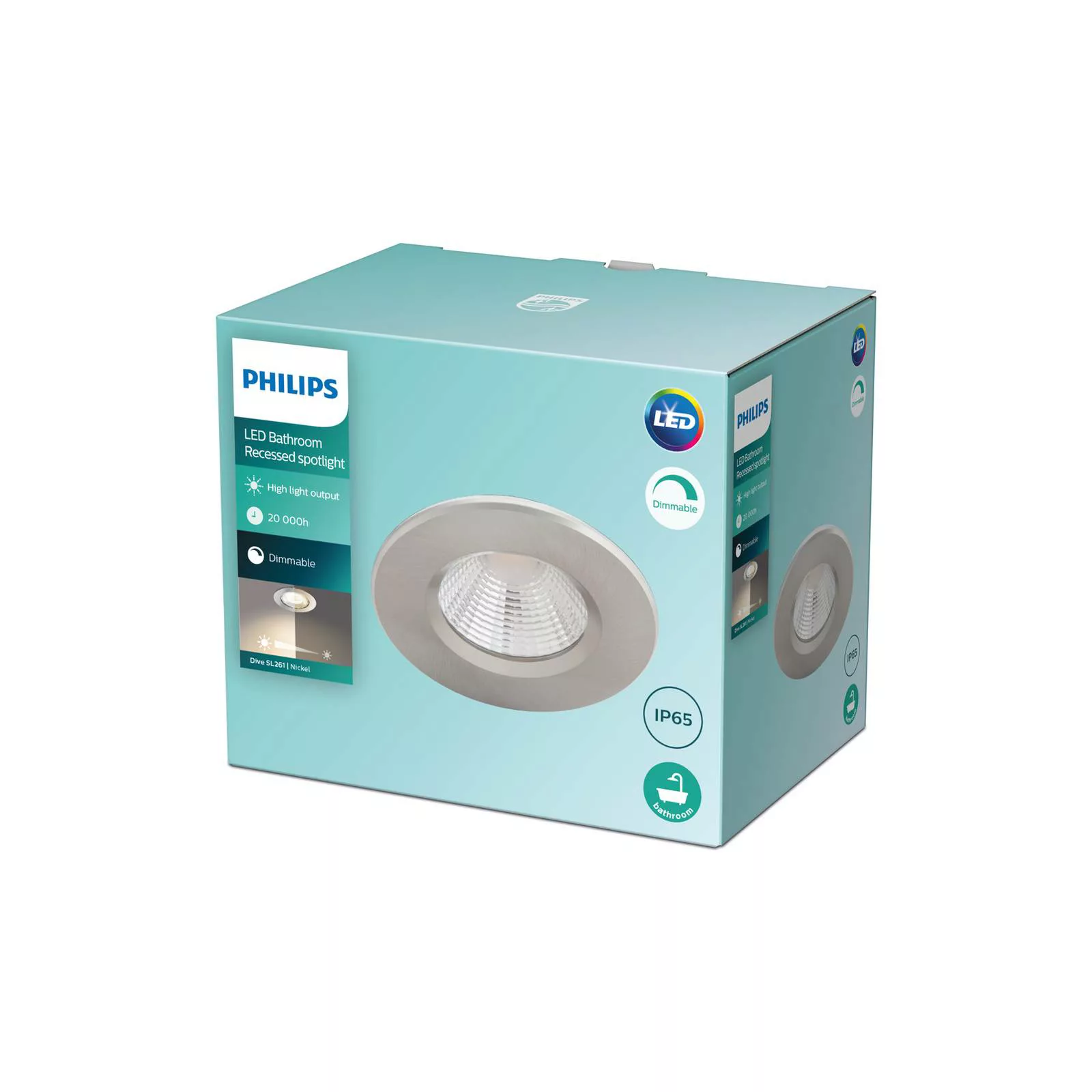 Philips Dive LED-Einbaustrahler IP65 rund nickel günstig online kaufen