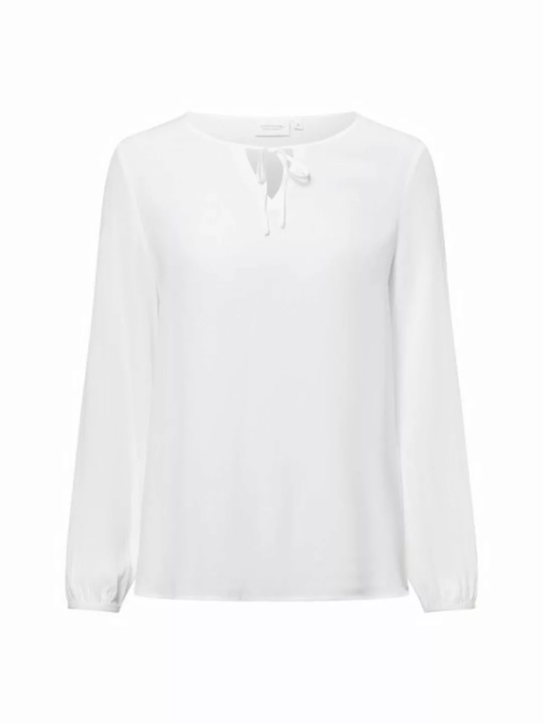 comma casual identity Langarmbluse Viskose-Bluse mit Bindedetail am Ausschn günstig online kaufen