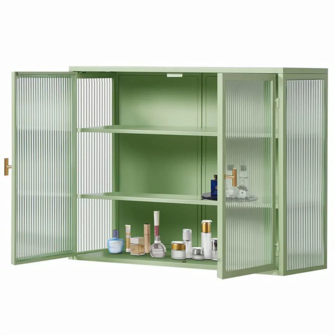 Fine Life Pro Wandhängeschrank Moderner 70 cm Wandschrank mit Glastüren und günstig online kaufen