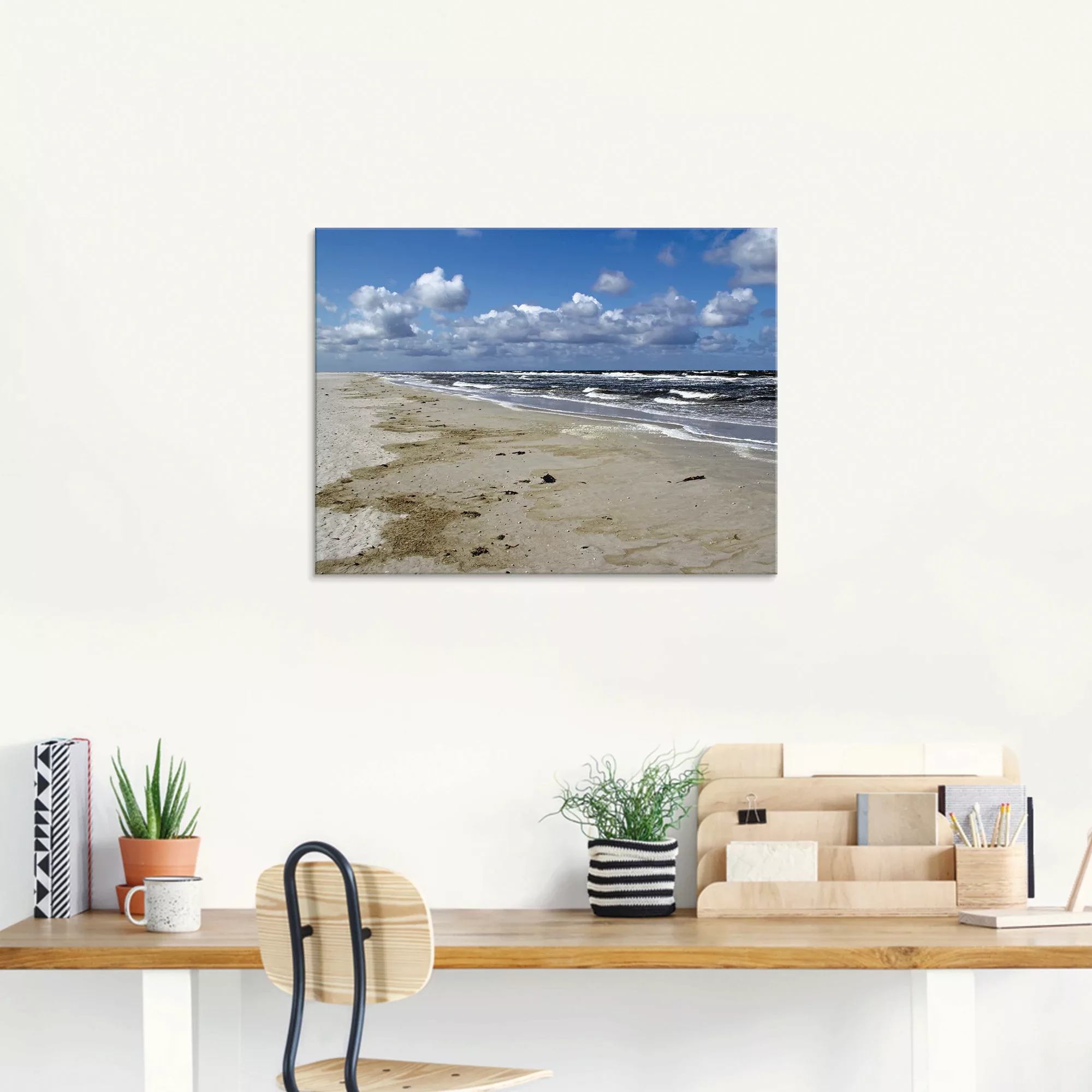 Artland Glasbild "Nordsee - Urlaubsfeeling pur", Strand, (1 St.), in versch günstig online kaufen