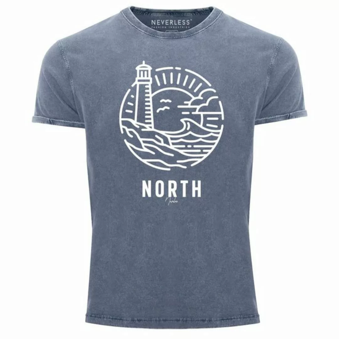 Neverless Print-Shirt Neverless® Herren T-Shirt Vintage Shirt Printshirt Lo günstig online kaufen