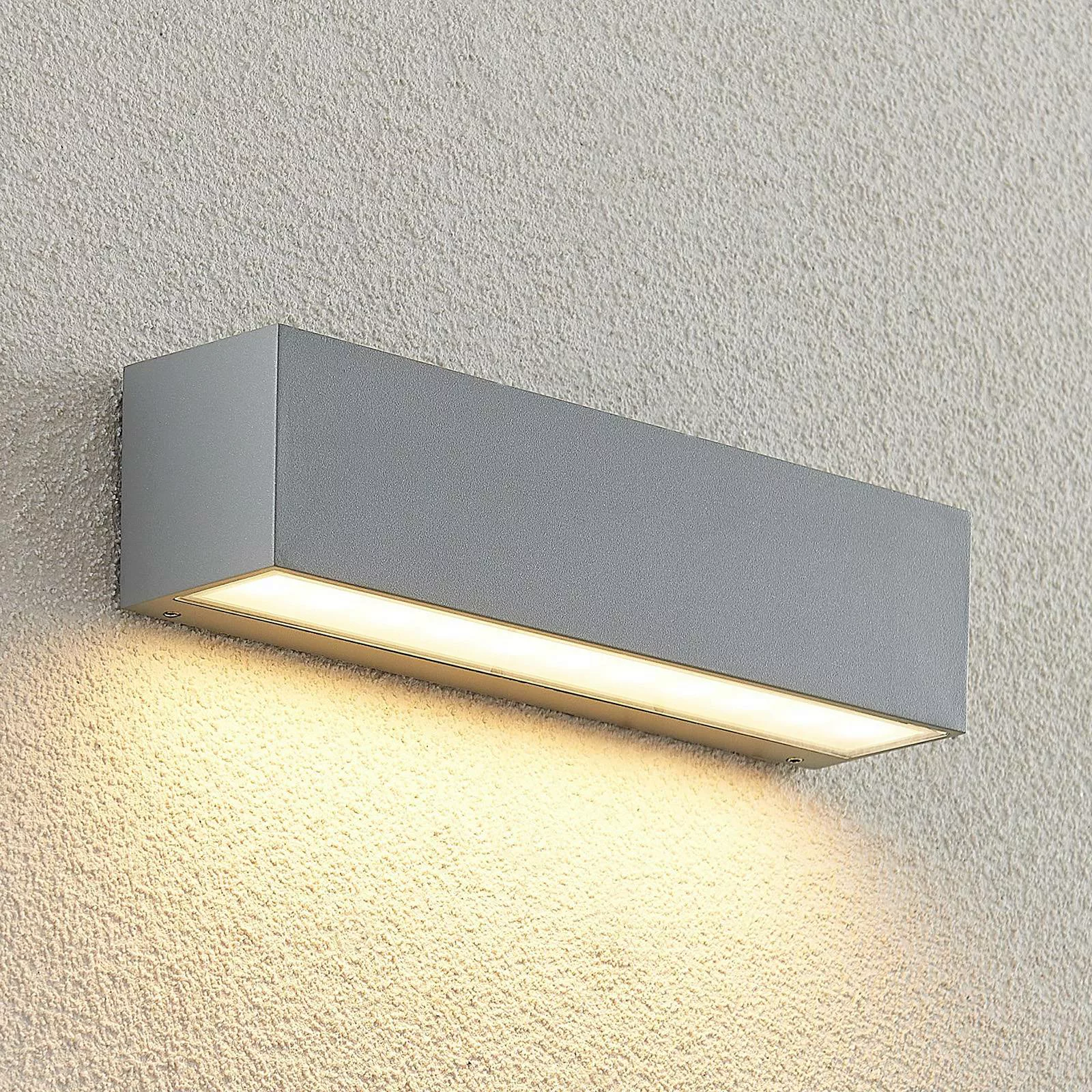Lucande Lengo LED-Wandlampe, 25 cm, silber, 1-fl. günstig online kaufen