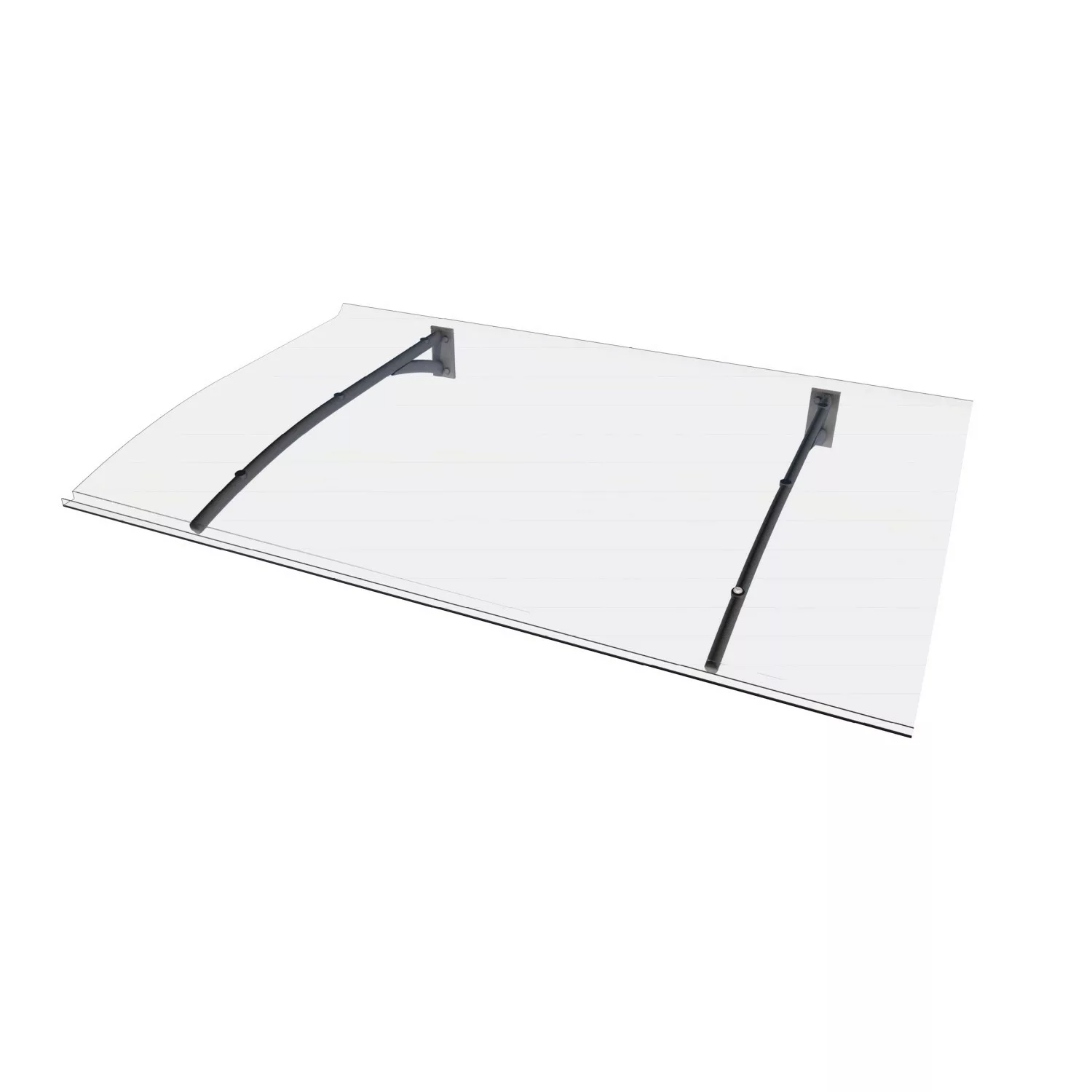 Gutta Vordach PT Secco Edelstahloptik Klar 22 cm x 150 cm x 90 cm günstig online kaufen