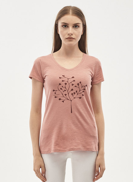 T-shirt Aus Bio-baumwolle Mit Baum-motiv günstig online kaufen