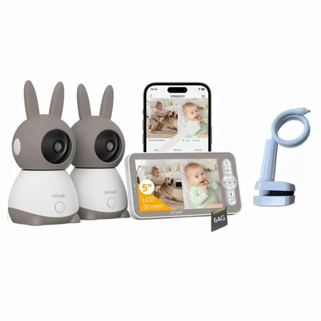 ieGeek Video-Babyphone Babyphone mit Kamera WLAN Babyfon Video mit Halterun günstig online kaufen