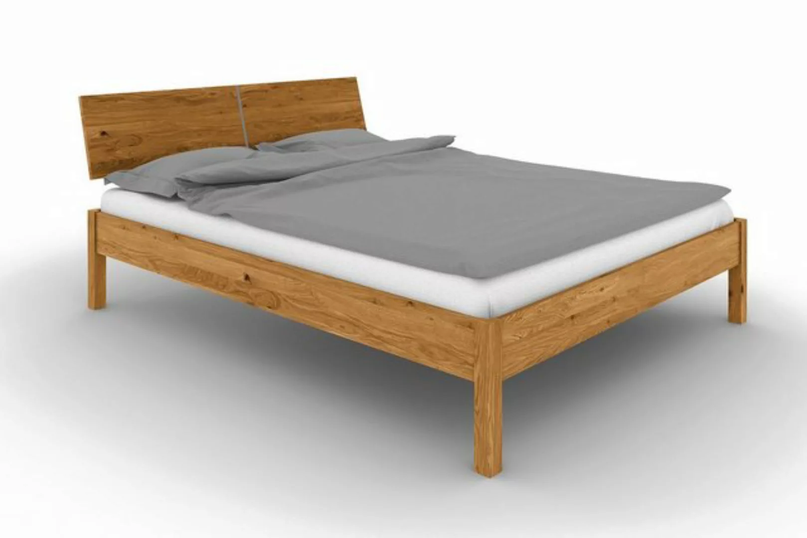 byoak Bett VENTO A-8 180 x 210 aus Massivholz, mit Holzkopfteil, Naturgeölt günstig online kaufen