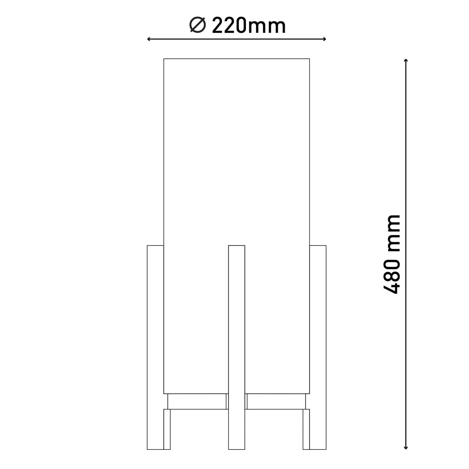 LED-Tischleuchte Madita, Höhe 48 cm, natur/leinen günstig online kaufen