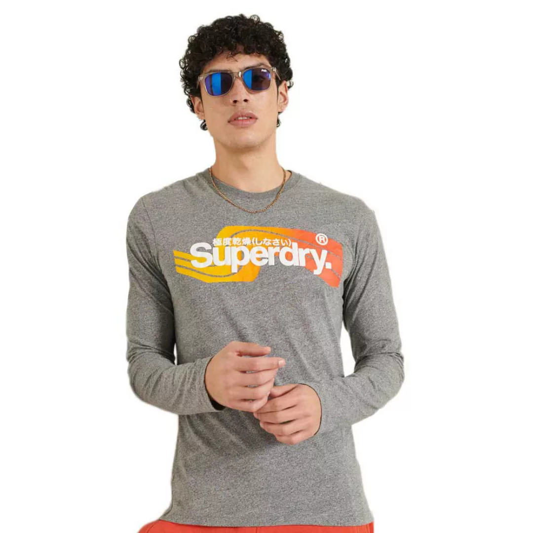 Superdry Core Logo Cali Langarm-t-shirt S Grey Slub günstig online kaufen