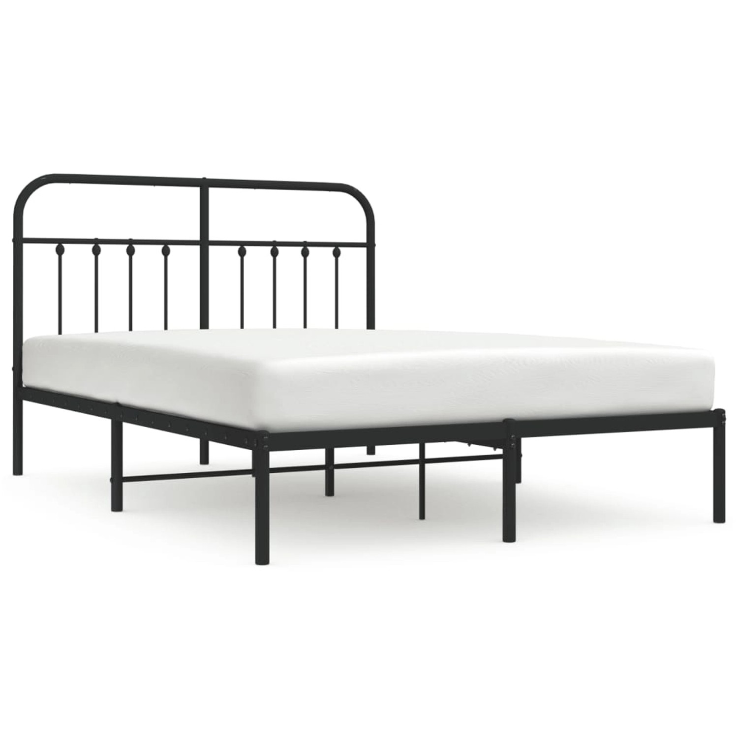 vidaXL Bettgestell mit Kopfteil Metall Schwarz 140x190 cm Modell 41796597 günstig online kaufen