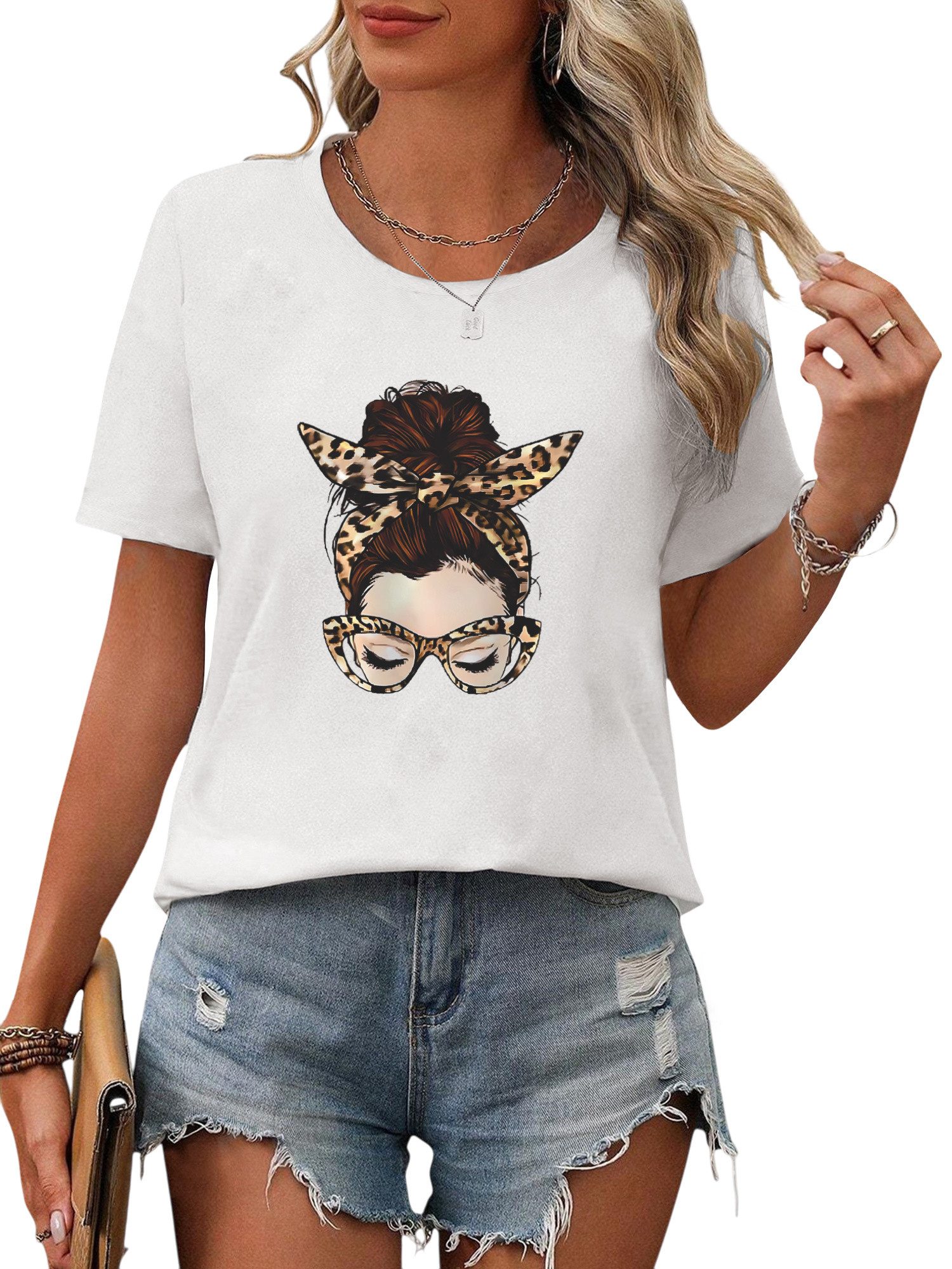 PYL Kurzarmshirt Damen Sommer Casual Bequemes günstig online kaufen