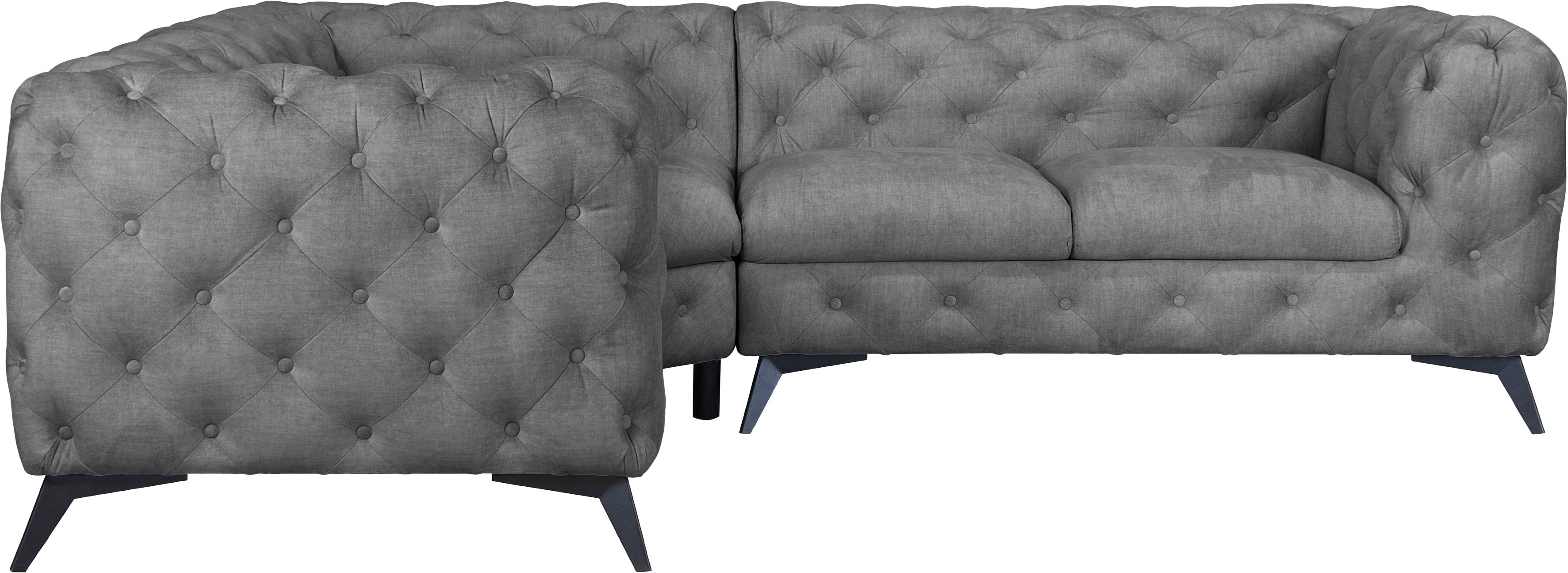 Leonique Chesterfield-Sofa "Glynis L-Form", aufwändige Knopfheftung, modern günstig online kaufen