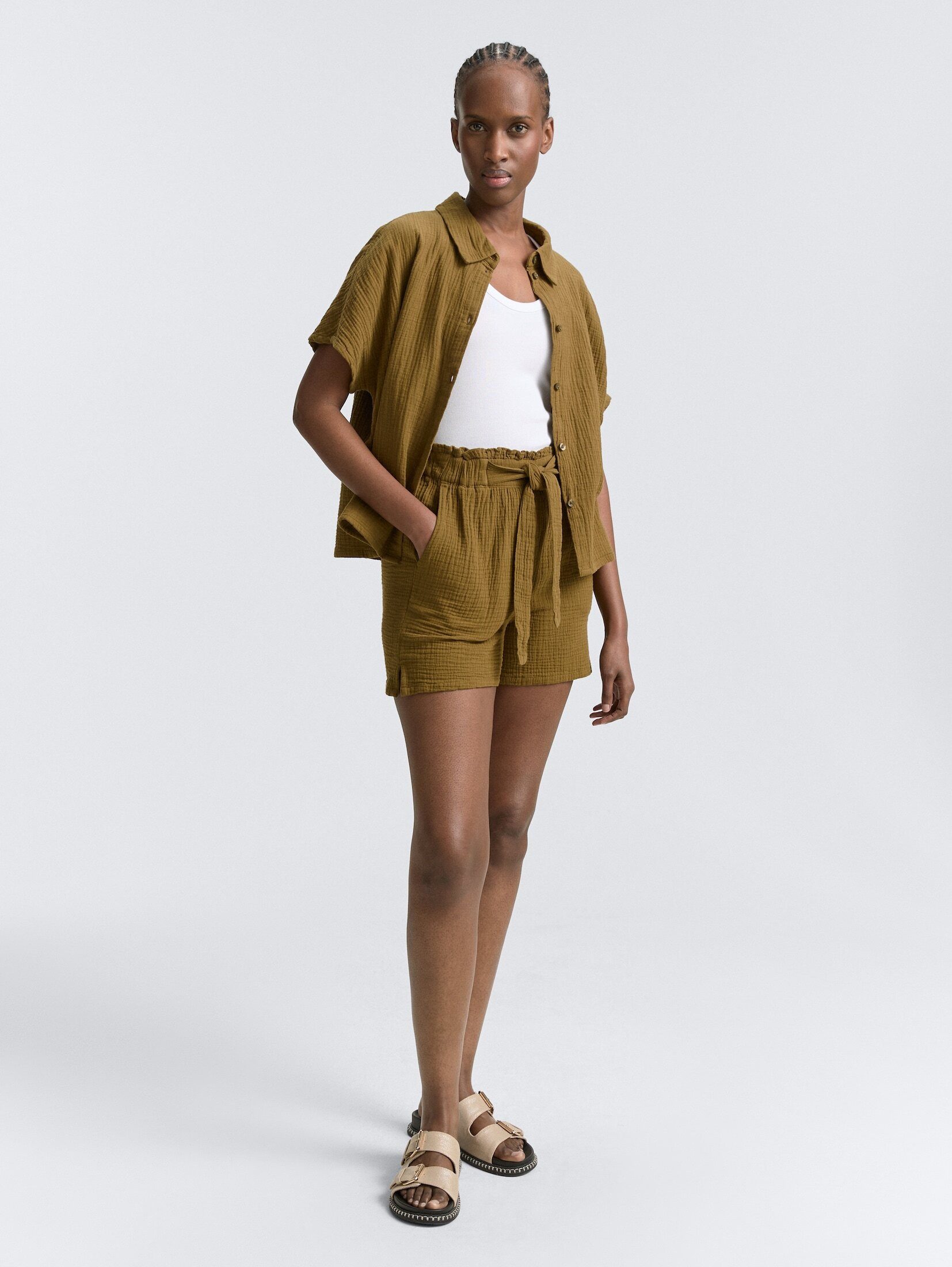 TOM TAILOR Denim Shorts Musselin Relaxed günstig online kaufen