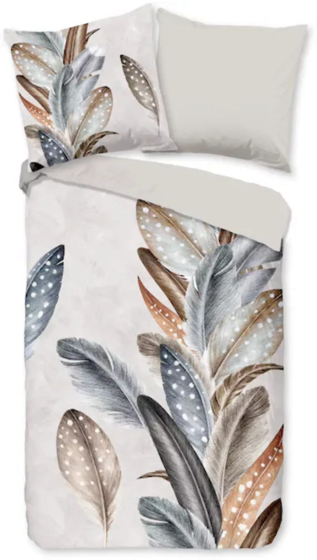 good morning Kinderbettwäsche »Stripe kitty«, Biber, 135x200, Warm, Weich, günstig online kaufen
