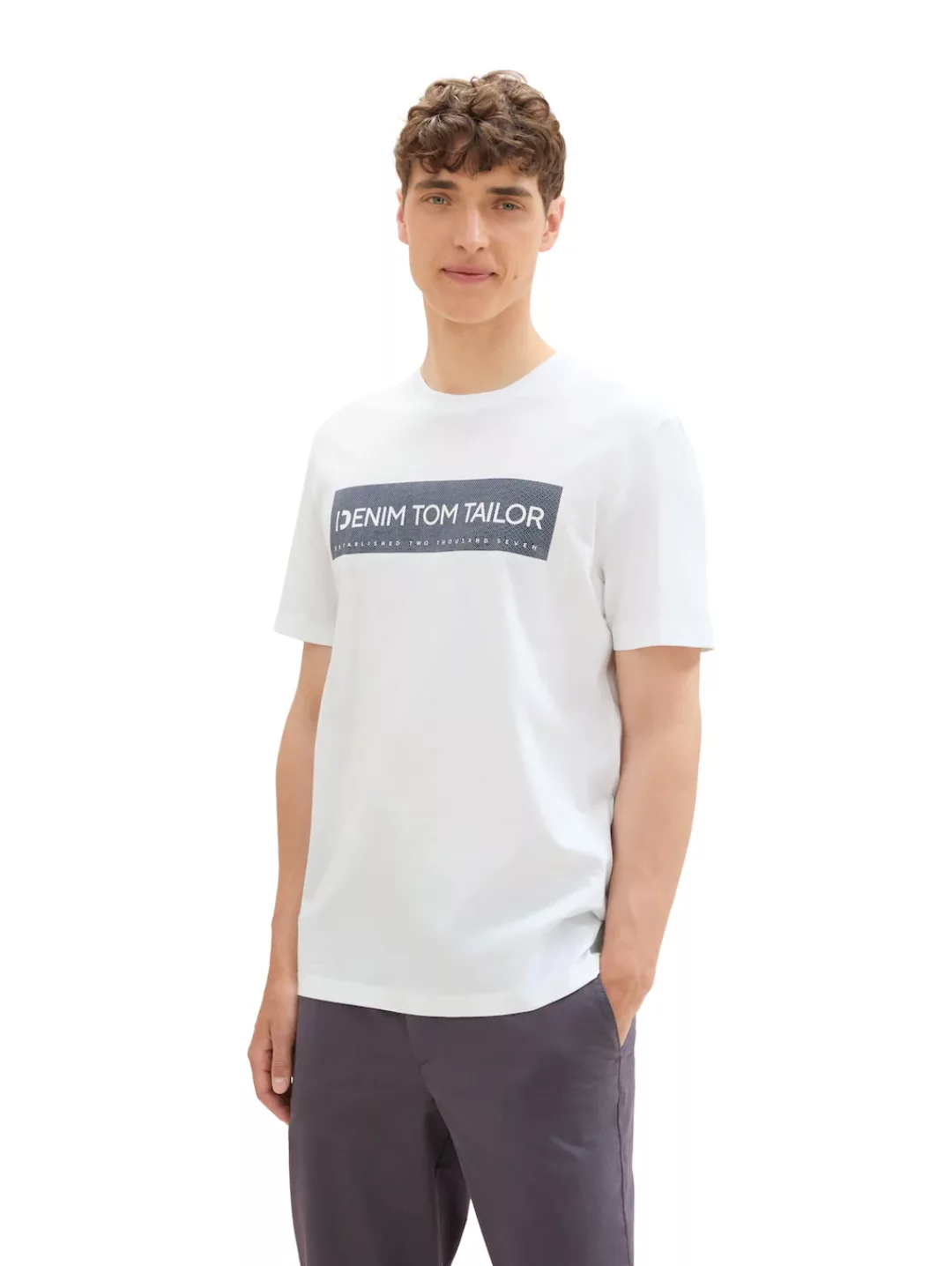 TOM TAILOR Denim T-Shirt, mit Logo Print günstig online kaufen
