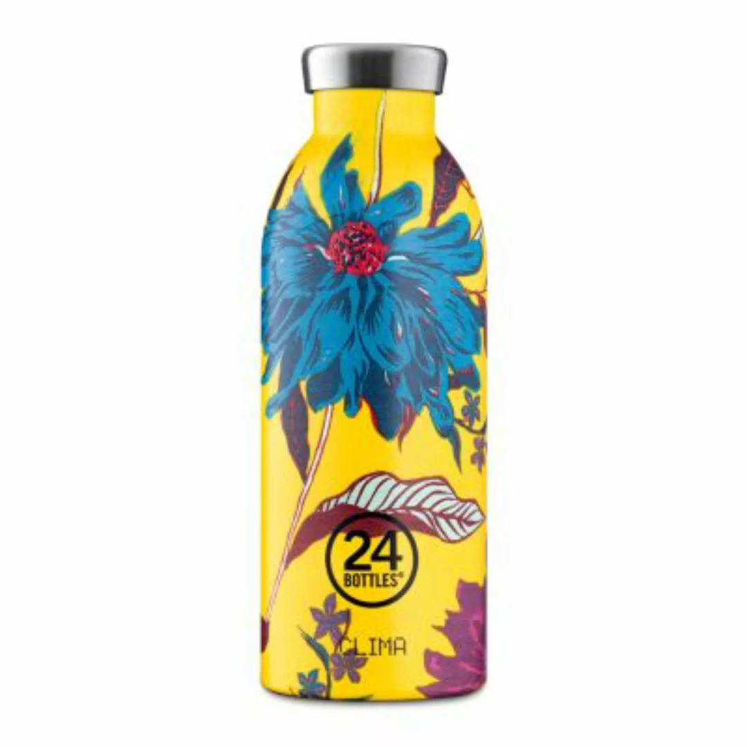 24Bottles Floral Clima Trinkflasche 500 ml Trinkflaschen gelb günstig online kaufen