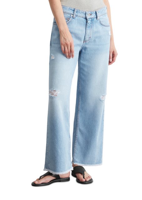 Marc O'Polo Weite Jeans mit lässigen Destroy-Details günstig online kaufen