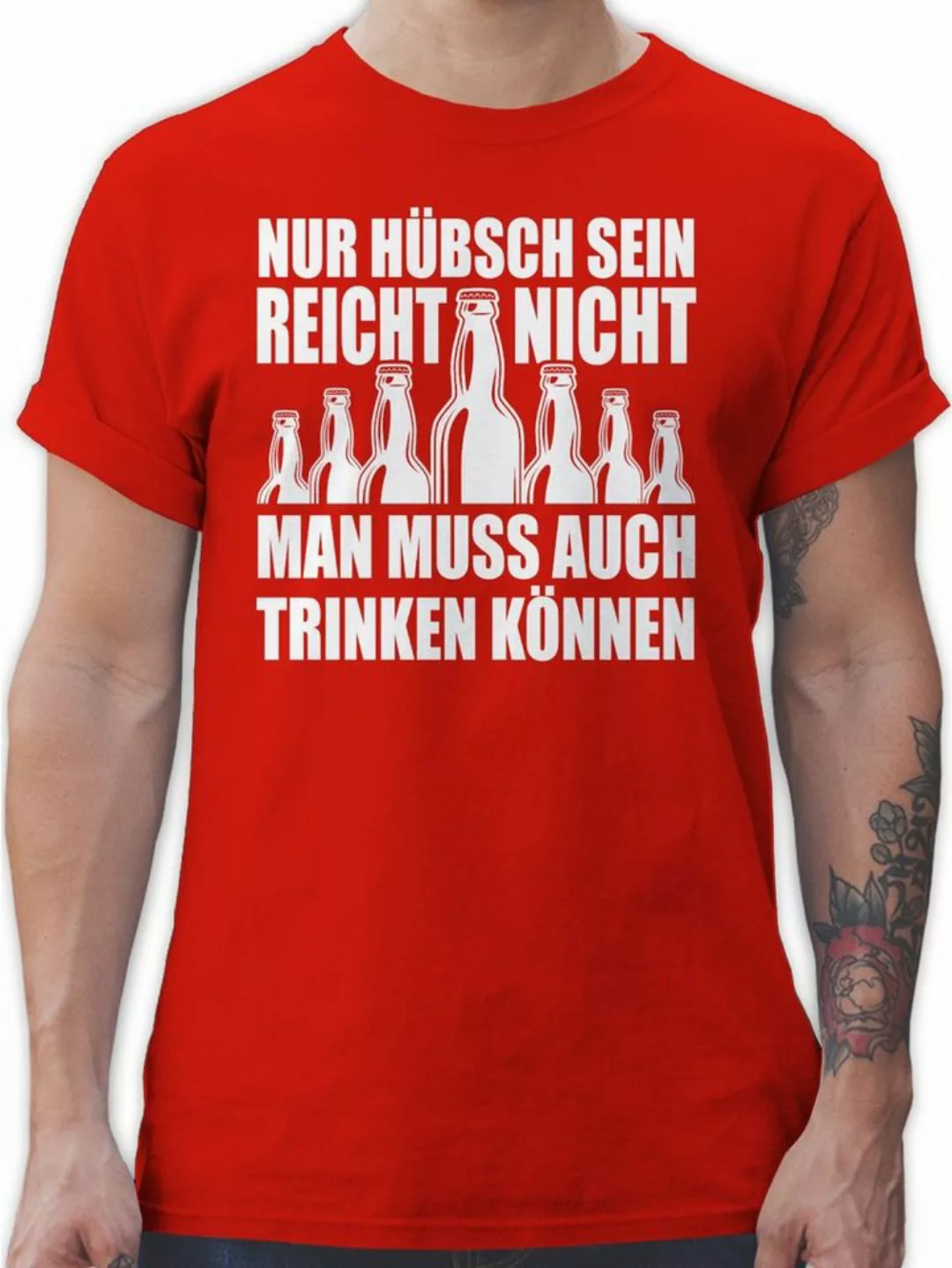 Shirtracer T-Shirt Nur hübsch sein reicht nicht Sprüche Statement mit Spruc günstig online kaufen