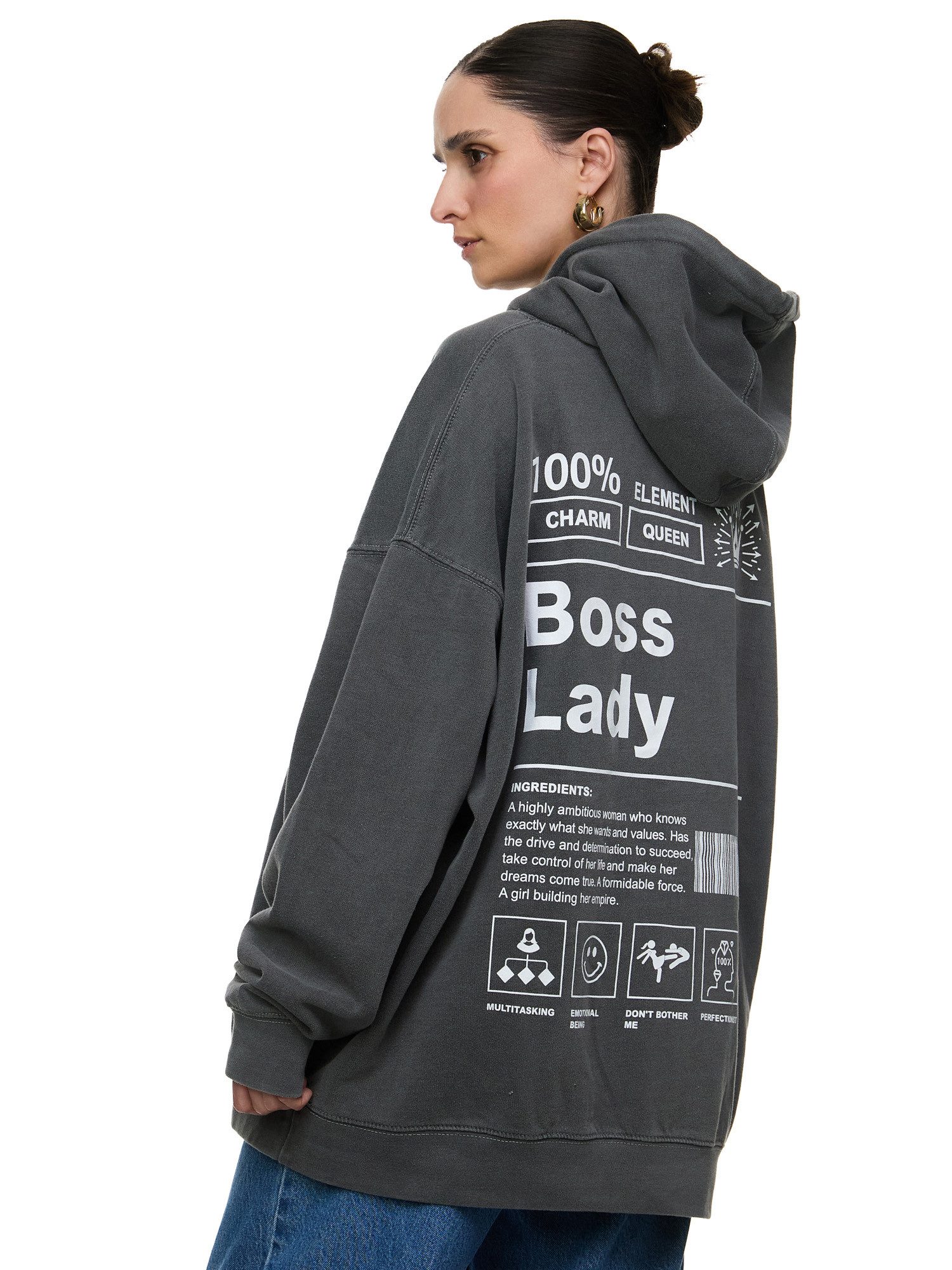 Worldclassca Hoodie Worldclassca Oversized Print Boss günstig online kaufen