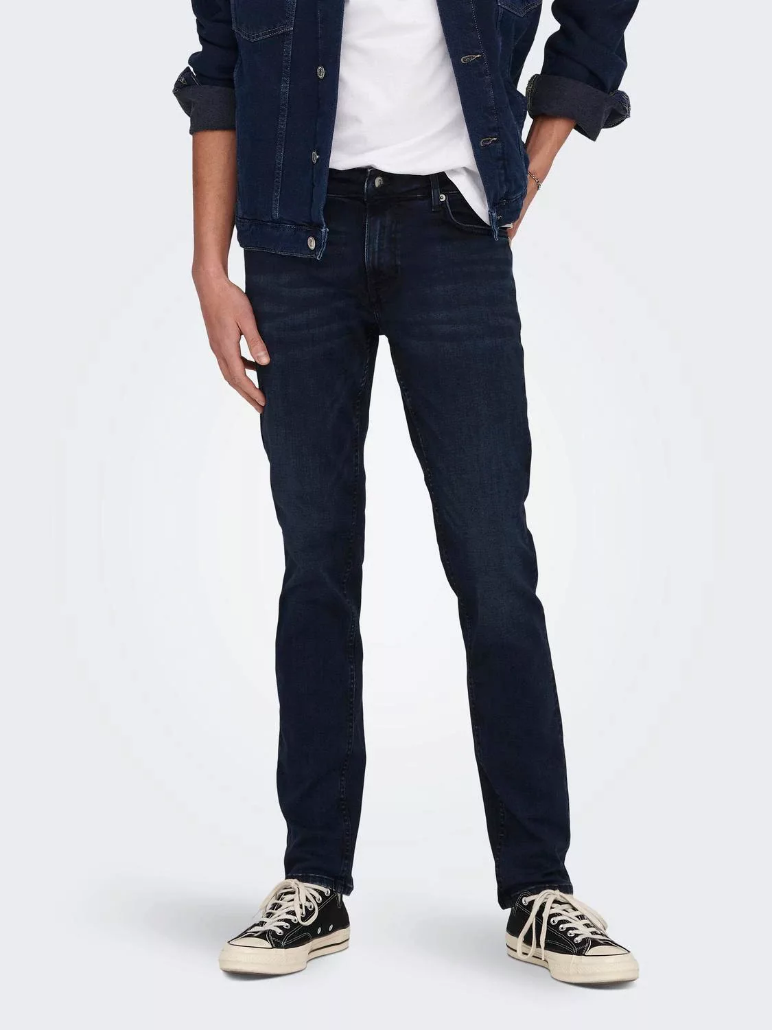 ONLY & SONS Slim-fit-Jeans "OS ONSLOOM SLIM BLUE GREY 40", mit Destroyed Ef günstig online kaufen