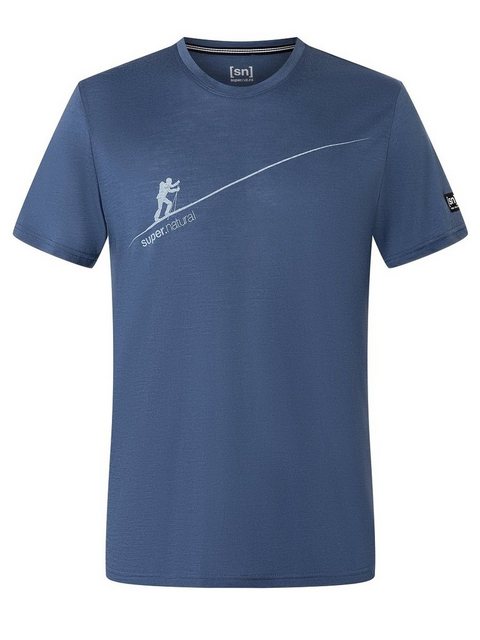 SUPER.NATURAL Print-Shirt Merino T-Shirt M HAUTE ROUTE TEE funktioneller Me günstig online kaufen