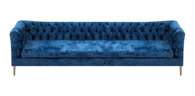 JVmoebel Chesterfield-Sofa Blau Sofa Viersitzer Couch Wohnzimmer Polstermöb günstig online kaufen