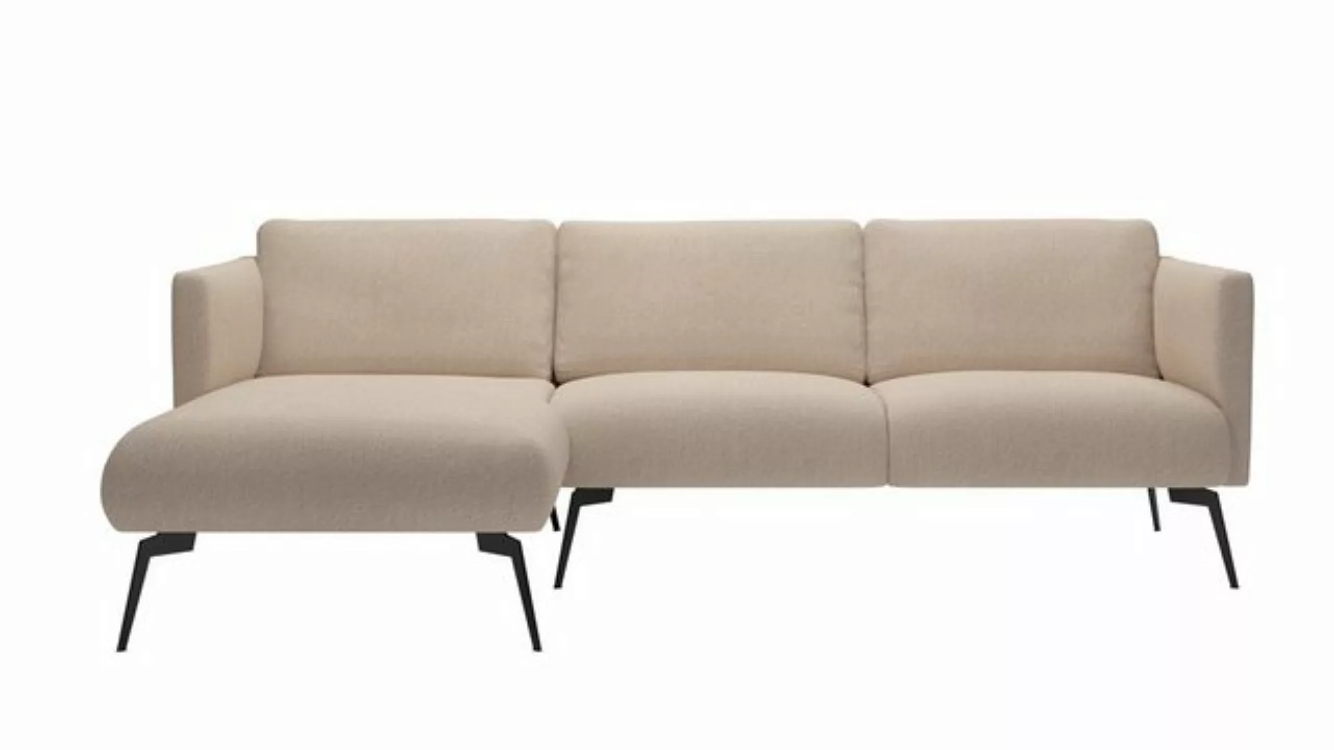 andas Ecksofa Horna, L-Form, mit schwarzen Metallbeinen günstig online kaufen