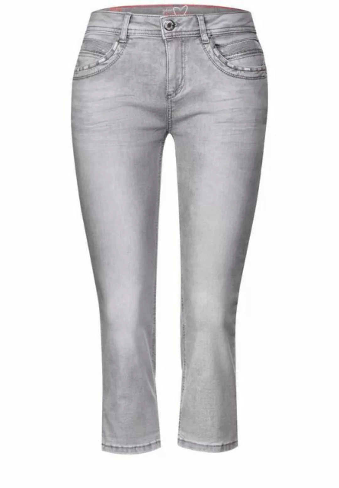 STREET ONE 3/4-Jeans mit Pailletten- und Stickdetails günstig online kaufen