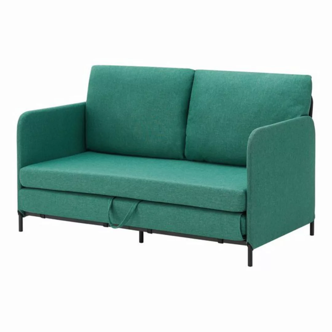 en.casa Schlafsofa, »Soini« mit Liegefunktion 2-Sitzer 78x125x67 cm Grün günstig online kaufen