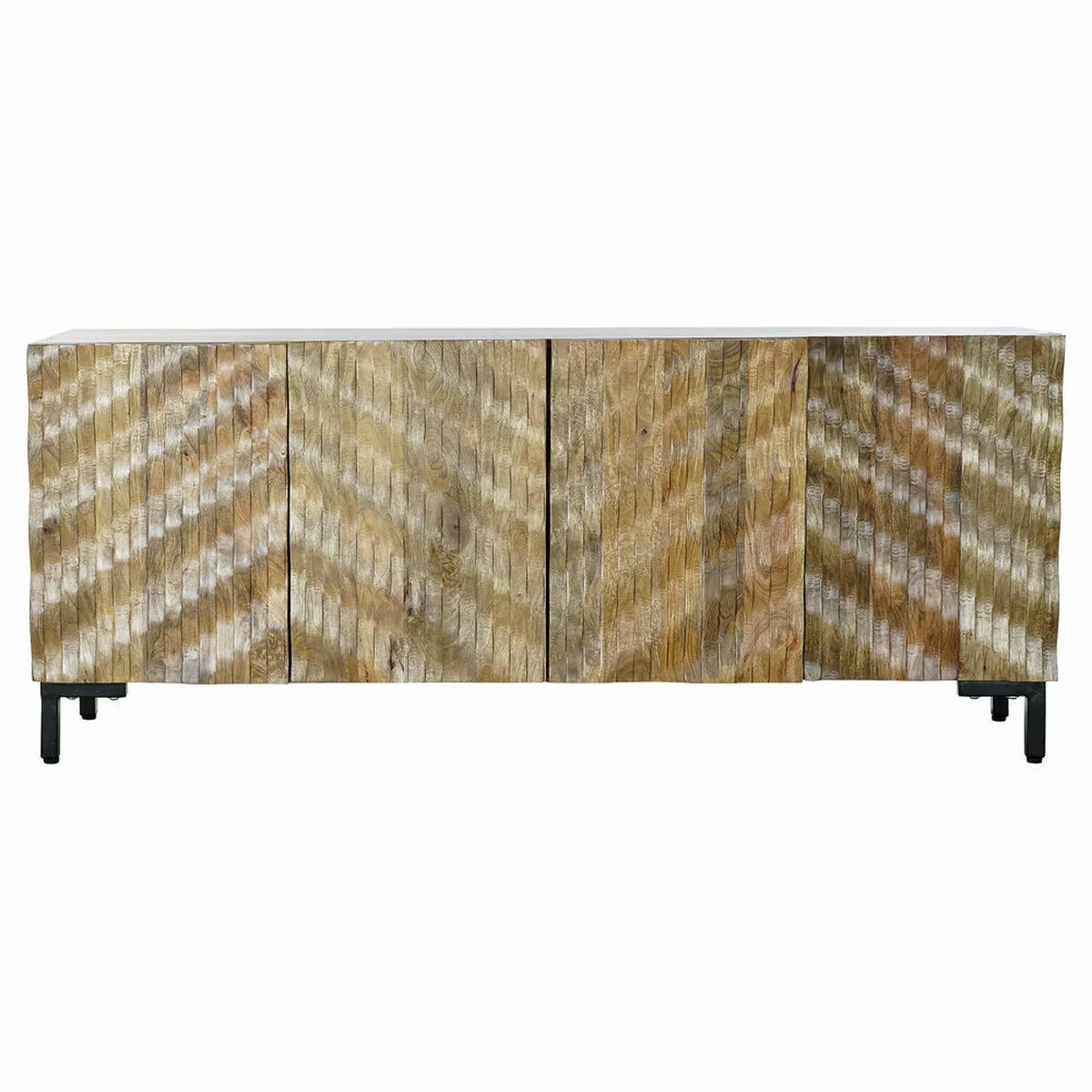 Anrichte Dkd Home Decor   177 X 45 X 75 Cm Schwarz Metall Braun Mango-holz günstig online kaufen