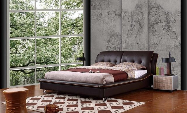 JVmoebel Bett Modernes Design Bett XXL Betten Luxus Stil Doppel Leder 180x2 günstig online kaufen