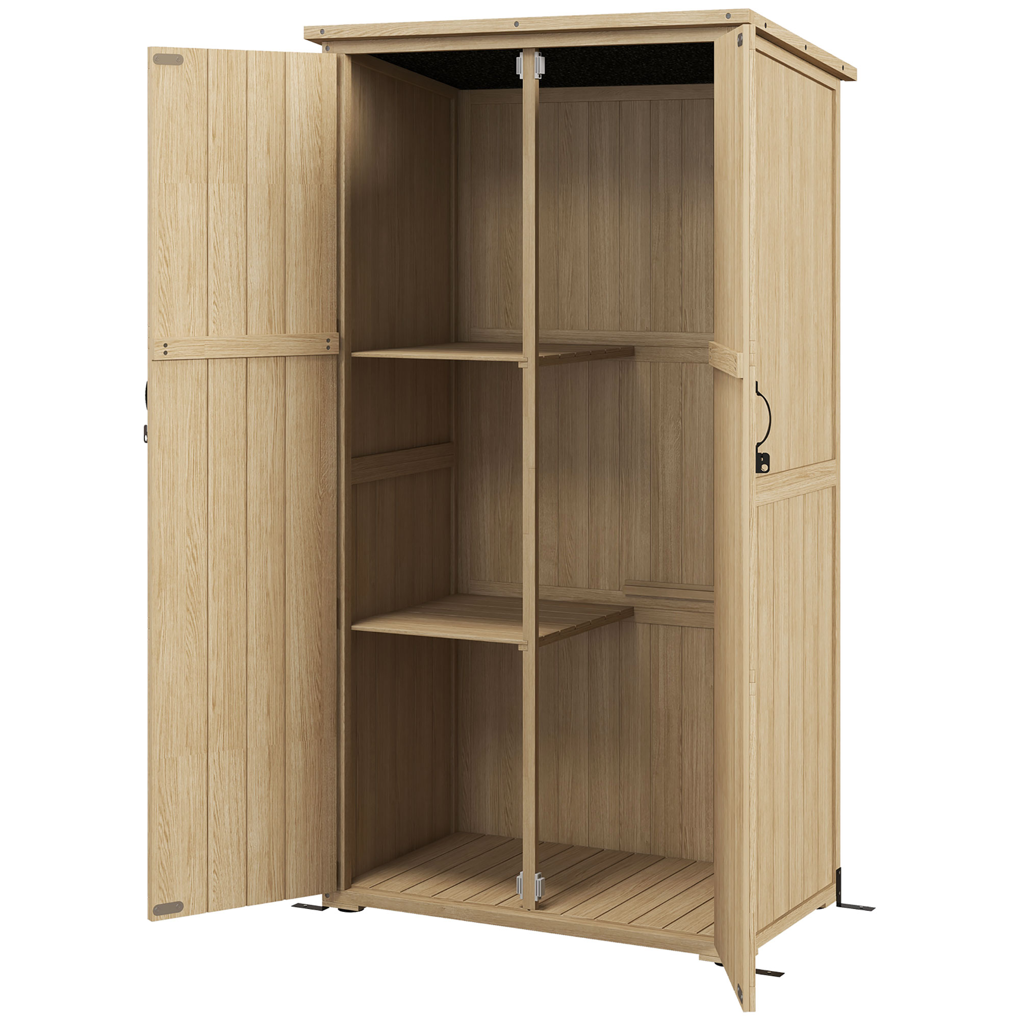 Outsunny Gartenschrank Schuppen für Werkzeuge aufgestellt 90L x 54,5B x 161 günstig online kaufen