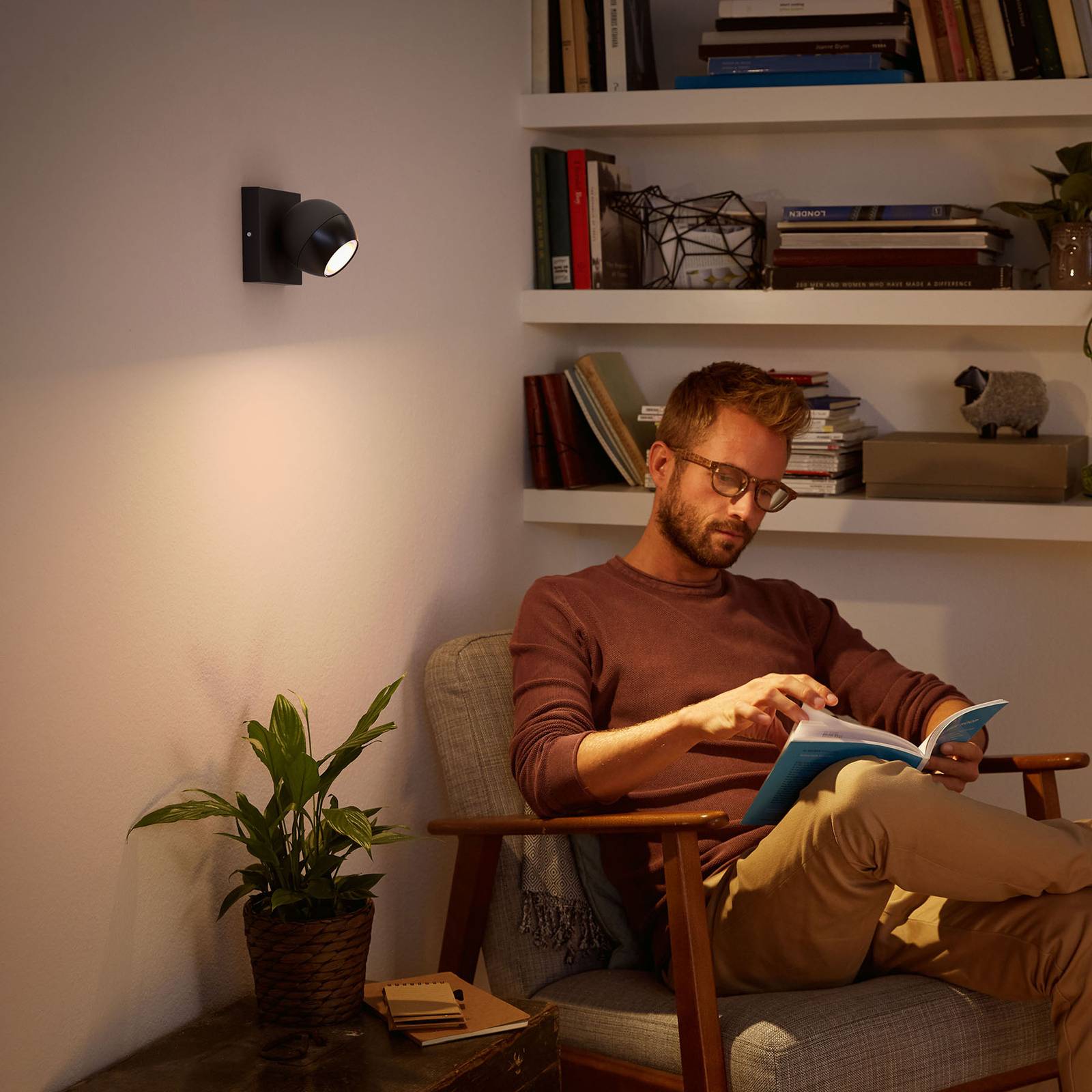 Philips Hue Buckram LED-Spot, Schwarz Erweiterung günstig online kaufen