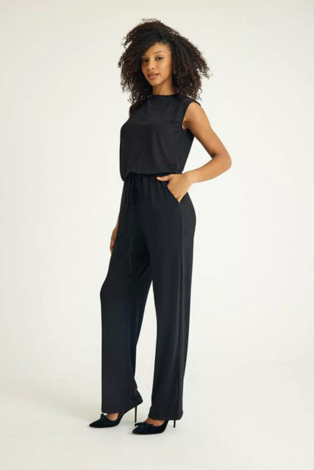 fashionshowcase Overall Eleganter Damen Jumpsuit aus Stretch-Jersey Einteil günstig online kaufen