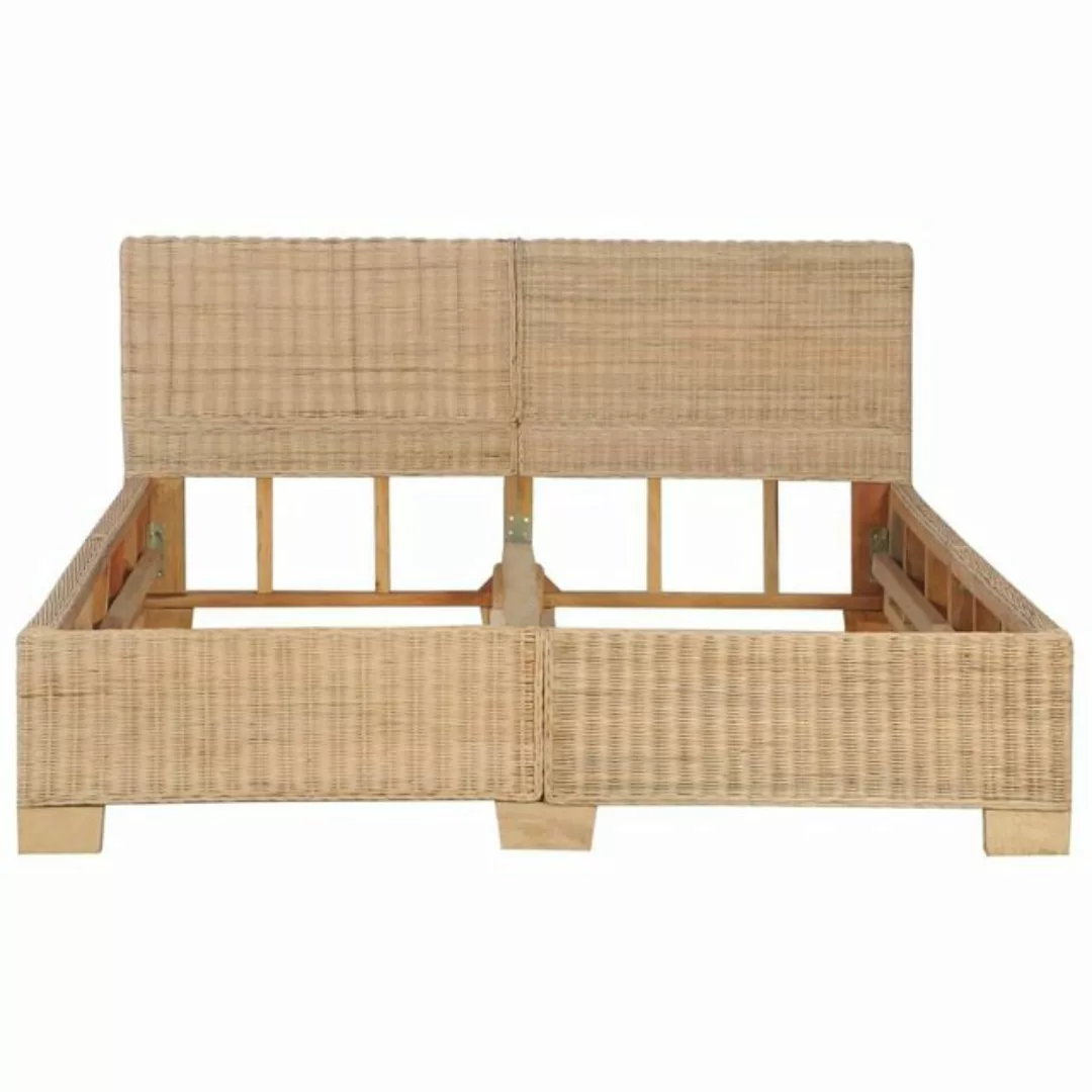 furnicato Bettgestell Bettrahmen Rattan Handgeflochten 140x200 cm (1-tlg) günstig online kaufen